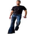 Jeans da uomo Moda Pantaloni svasati in denim retrò Jeans stile punk Jeans elasticizzati Abbigliamento maschile di grandi dimensioni