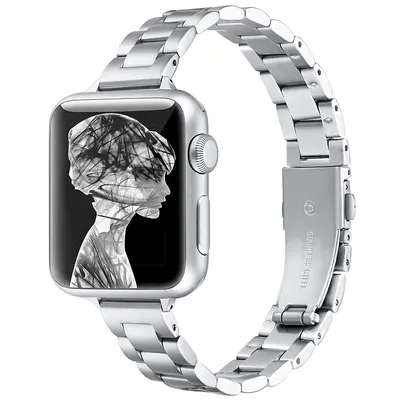 Schlankes Metallarmband für Apple Watch Band 41 mm 40 mm 38, mm Damen Elegantes Image