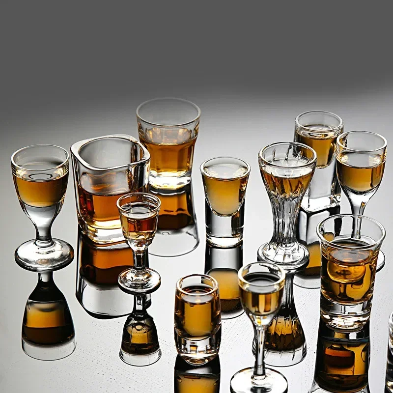 2/6/PCS Kristall Tasse Schnaps Glas Tasse Kreative Geister Wein Glas Tasse Gläser Party Trinken CharmingThick BottomCup wein Glas