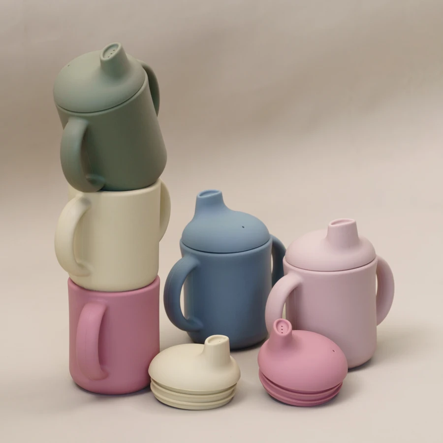 1PCS Baby Lernen Trinkbecher Mit Doppel Griff BPA FREI Auslaufsicher Kleinkinder Wasser Tassen Flasche Tasse mit Deckel Baby zeug Image