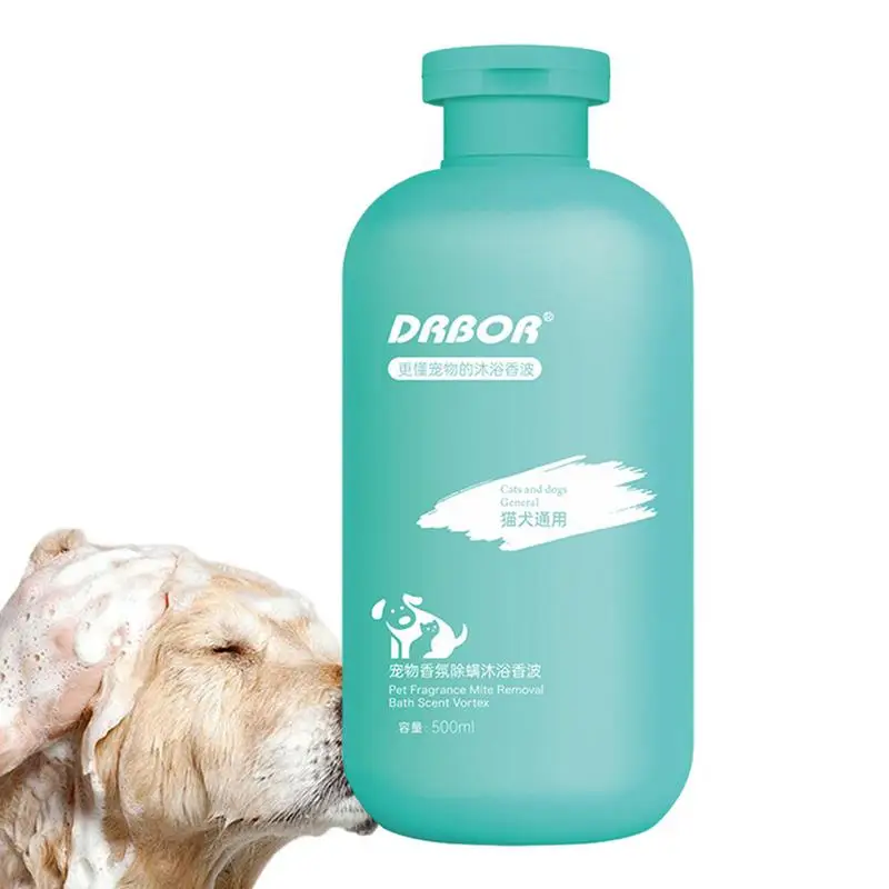 Haustier-Shampoo für Hunde, Haustier-Badewäsche, 500 ml, Duft-Körperwäsche, dichtes, schäumendes flüssiges Shampoo, feuchtigkeitsspendend für die meisten Hauttypen Image