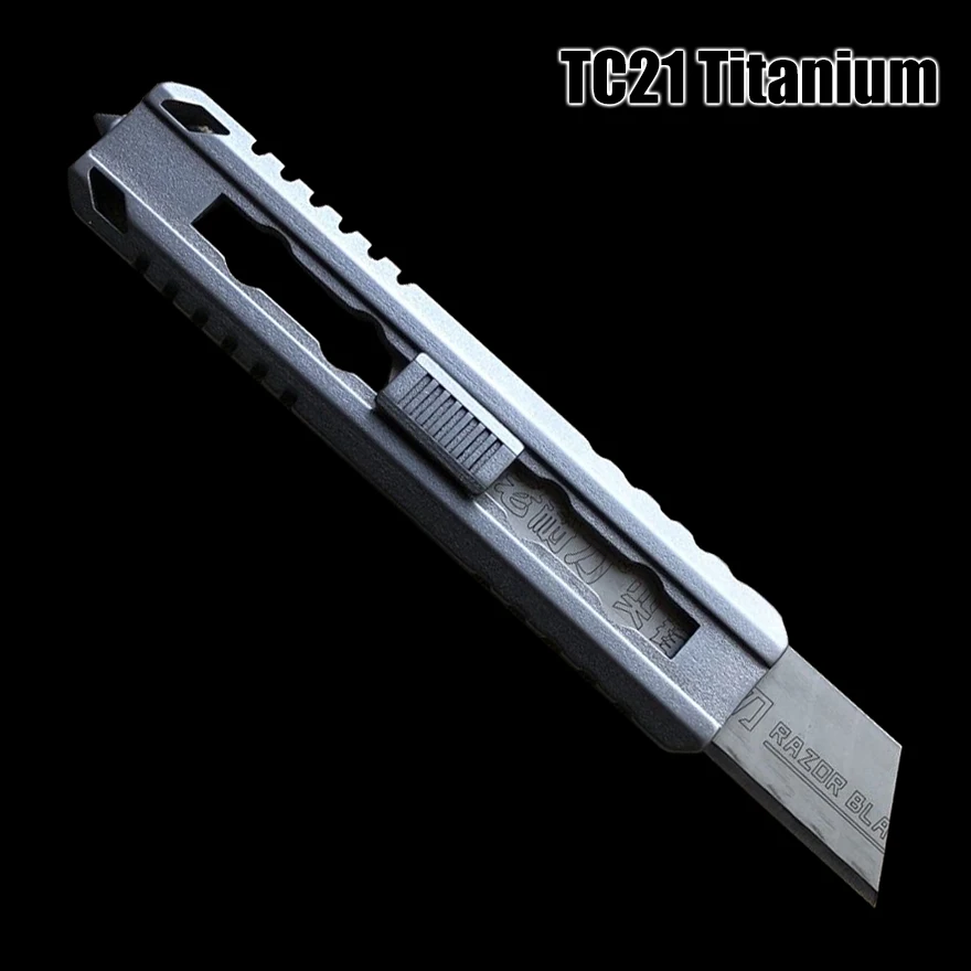 TC21 Titan Griff Allzweckmesser Papierschneider Gebrochenes Fenster Fluchtmesser Outdoor Camping Jagd EDC Werkzeug Austauschbare Klinge Image