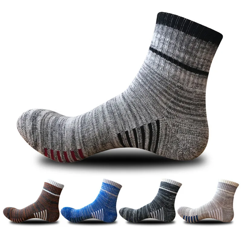2 paare/los hochwertige Baumwolle Männer Socken atmungsaktiv lässig Herbst Winter weiche Fitness Kompression Mittel rohr männliche Socken Image
