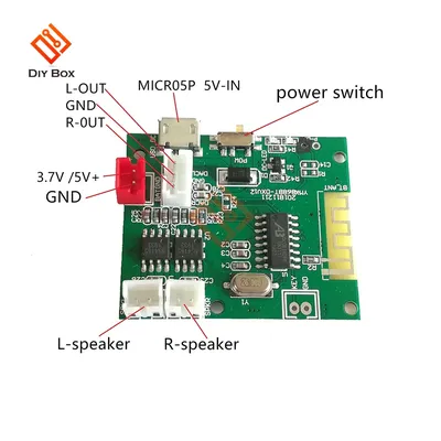 Mini 5,0 Bluetooth Stereo 5V 5W * 2 Wiederaufladbare Audio Verstärker Bt10w Lautsprecher PCBA Modul Image