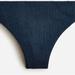 J. Crew Swim | J.Crew J.Crew Textured Curved-Waist Cheeky Bikini Bottom Size Medium | Color: Blue | Size: M