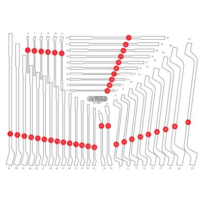 KS TOOLS Schaumstoffeinlage, Sortimentskasten 811.2041-97 Image
