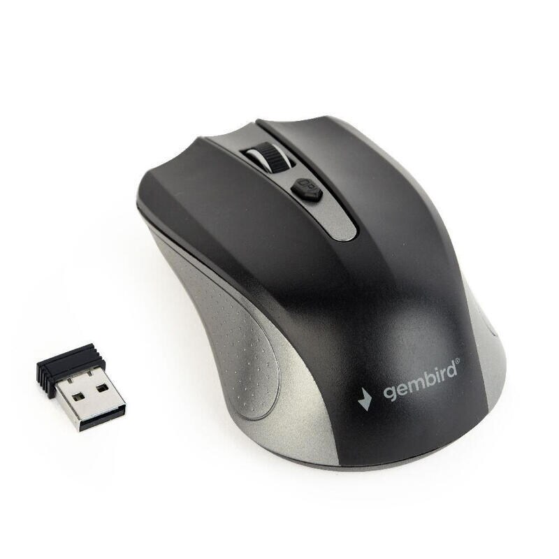 Gembird Maus Musw-4B-04-Gb, Grau-Schwarz, Drahtlos, Nano-Empfänger Usb Image