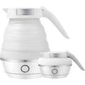 Kettles, Foldable Kettle, 0.6L Foldable Kettles, for Travel Grade Silicwater Heater, Portable Foldable Kettles, Suitable for Family Living Room and Bedroom/White/15 * 15 * 17Cm elegant