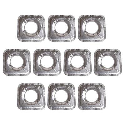 100-Pack Disposable Aluminum Foil Gas Stove Burner Liners