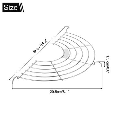 2pcs Oil Drain Rack Semi-circular Draining Rack for Fried Food