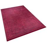 Red 91 x 63 x 1 in Area Rug - Bungalow Rose Rumjana Cotton Indoor/Outdoor Area Rug Cotton | 91 H x 63 W x 1 D in | Wayfair