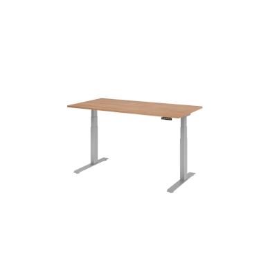 Hammerbacher-Sitz-Steh-Schreibtisch el.160x80cm Nussbaum-VXDKB16/N/S