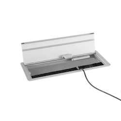 Hammerbacher-Kabelklappe 30cm ohne Einbau, alu-VELKL30/S Image
