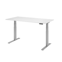 Hammerbacher-Sitz-Steh-Schreibtisch el.160x80cm Weiß-VXDKB16/W/S Image