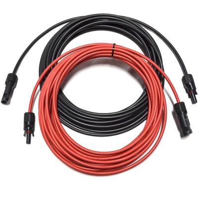 Solarkabel Verlängerungskabel Rot/Schwarz 4 - 6mm² mit montiertem Stecker MC4 2x 25m 6mm²