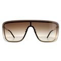Saint Laurent Shield Unisex-Sonnenbrille in Goldbraun mit Farbverlauf