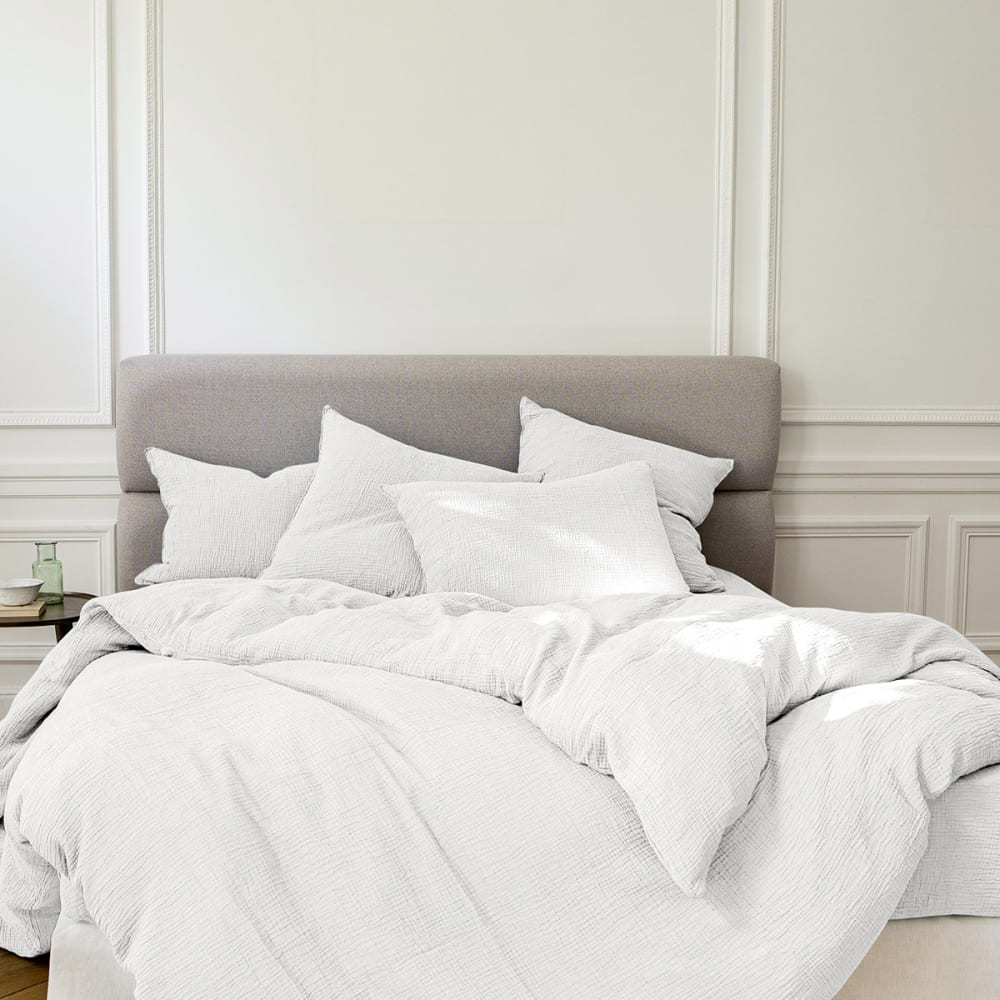 Housse de couette gaze de coton blanc 240x220 cm