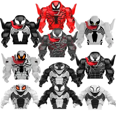 Disney Building Blocks Mini Model Figures Big Goblin Spiderman Iron Man Venom Captain Hawk Deadpool