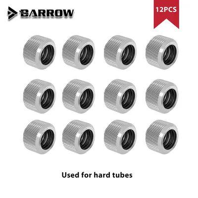 12PCS Barrow Water Cooling OD 12mm 14mm 16mm Hard Tube Hand Compression Fittings G1/4''
