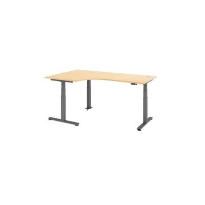 Hammerbacher-Sitz-Steh-Winkeltisch el.200x120cm 90° Ahorn-VXDSM82/3/G