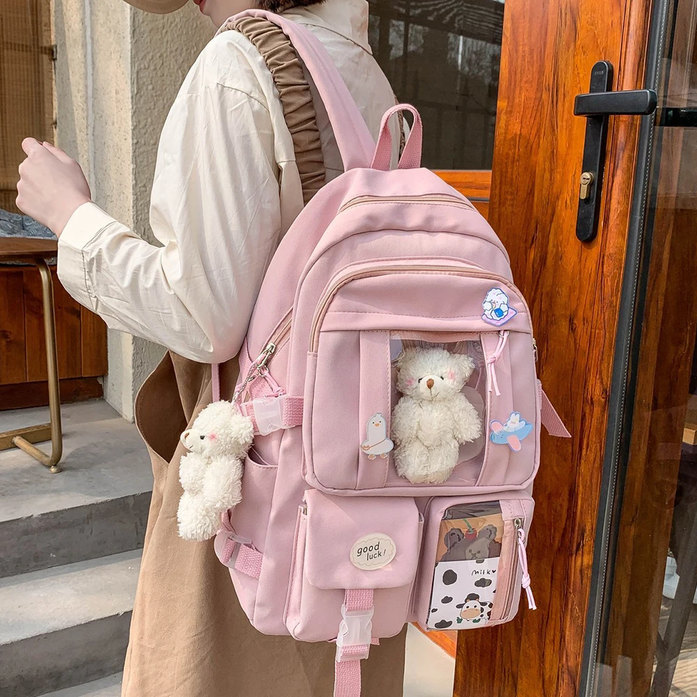 Japonais lycée filles sac à dos sacs d'école pour adolescentes Multi poches nouveau Kawaii sac à dos femmes Harajuku mignon Mochila