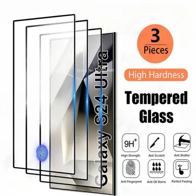 3 Pack Screen Protector for Samsung Galaxy S24 Ultra S23 Ultra S23 FE S22 S21 A15 A54 HD Full Screen