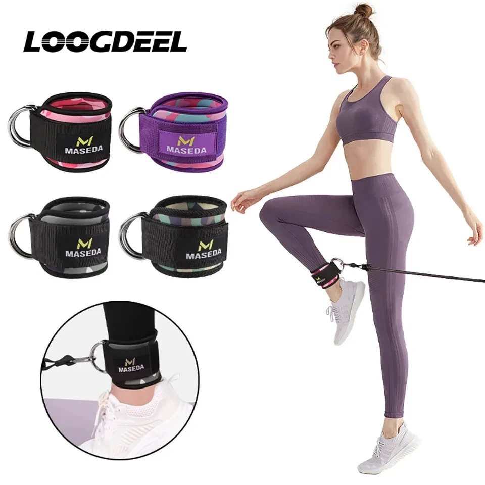 Sangles de cheville de Fitness réglables, anneau en D, manchettes de soutien, gymnastique, force des jambes, poulie avec boucle, garde de sport, agents de sécurité