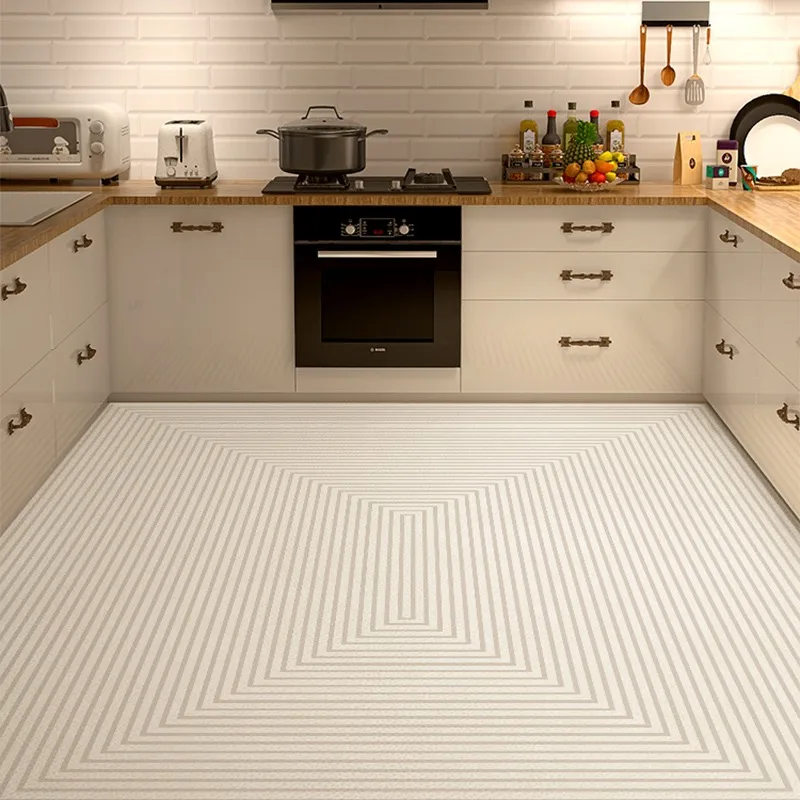 Modern Kitchen Floor Mats Oil-proof Wipeable No-clean Pvc Anti-dirty Waterproof Soft Carpets Home Balcony rugs Ковер Tapis 러그