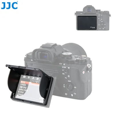 JJC 2.5'' 2.8''Collapsible Camera LCD Screen Hood Shade Cover for Canon Nikon Sony Fujifilm Camera LCD Screen Hood Sun Shade ﻿