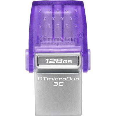 KINGSTON USB-Stick "DATATRAVELER MICRODUO™ 3C 128GB", lila (violett), 128 GB GB, USB-Sticks Image