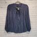 J. Crew Tops | J.Crew Featherweight Satin Tie Neck Top In Deep Midnight Nwt | Color: Blue | Size: Xs