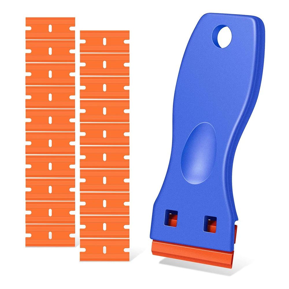 Kunststoff Rasierklinge Schaber Werkzeug Rasiermesser Schaber Mit Kunststoff Klingen Reinigung Schaber Entferner Für Boden Herd Auto Fenster Glas Image