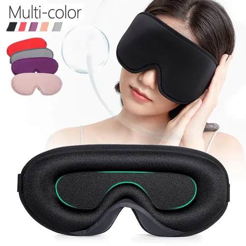 Schlafmaske für Damen und Herren, 3D-konturierte Augenbinde, 100 % blockierende, leichte Augenmaske, Augenkissen, weicher, bequemer Augenschutz für Nickerchenreisen