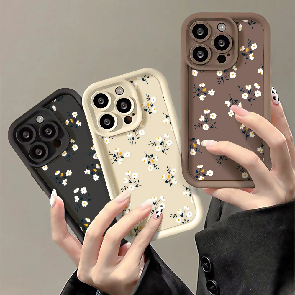 Florale Handyhülle für iPhone 11 Hüllen iPhone 14 15 13 Pro Max 12 XR XS 7 8 Plus SE 14promax 15promax Silikon Soft Fundas Hüllen Image