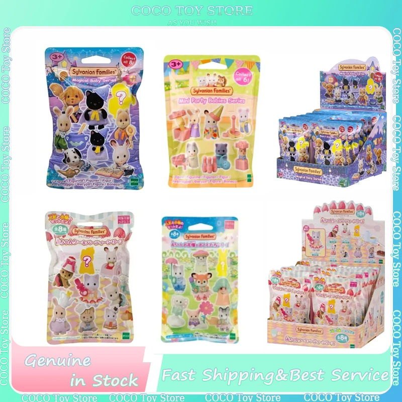 Original Sylvanian Families Blind Box Baby Figur Wald Familie Kuchen Mystery Box Familias Sylvanian Lucky Bag Geburtstagsgeschenk