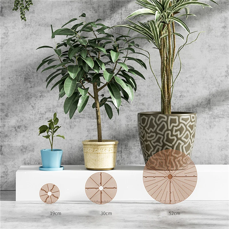1pc Blumentopf Bodenschutz mit Nägeln Blumentopf Gitter Blumentopf Abdeckung Baby Sicherheit Maus Garten Haus Pflanzens chutz Image