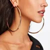 BLIJERY Übertriebene Übergroße Metall Creolen Gold Farbe Glatte Große Kreis Ohrringe für Frauen Punk Schmuck Boucles d'oreilles