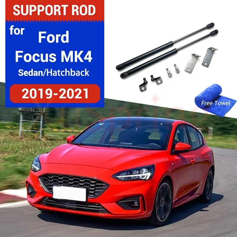 Motorhauben abdeckung Gasstoßdämpfer-Federbein stangen unterstützen Feder hydraulik stangen zubehör für Ford Focus Focus4 mk4 2014-2016 Image
