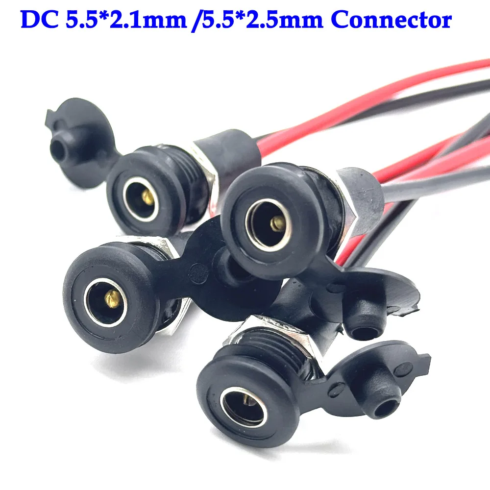 1-3 Stück Gleichstrom 5.5*2.1/5.5*2,5 Stromkabel Kabelst ecker Ladegerät Hochstrom-Gleichstromst ecker Buchse ca. 20cm Image