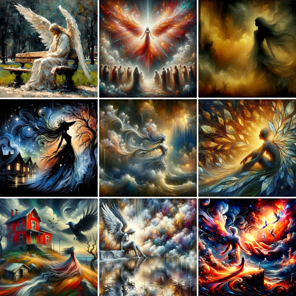 Fantasie Frauen malen nach Zahlen Handwerk Handwerk Lieferungen für Erwachsene Wand kunst personal isierte Geschenk ideen Drops hipping 2024 neu Image