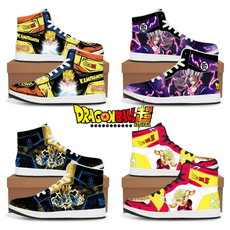 Dragon Ball Anime Super Z Goku High-Tops Sneakers Freizeitschuhe Basketballschuhe Druck Bequeme flache Schuhe Geburtstagsgeschenk