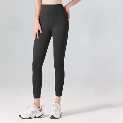 Women's Gym Leggings Joggers Leggings Basic Lightweight High Waist Yoga Fitness Gym Workout Pants Light Brown Black White Fall Winter Sports Activewear Micro-elastic Skinny