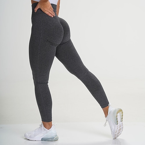 leggings da donna senza cuciture allenamento yoga fitness palestra collant da allenamento increspati culo sollevamento leggings elastici abbigliamento sportivo a prova di squat ad alta elasticità