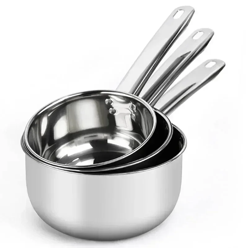 Poêle antiadhésive en acier inoxydable, Pot à nouilles, accessoires de cuisine, Pot à lait, Pot en aluminium, vaisselle, outils de cuisine à domicile, ustensiles de cuisine