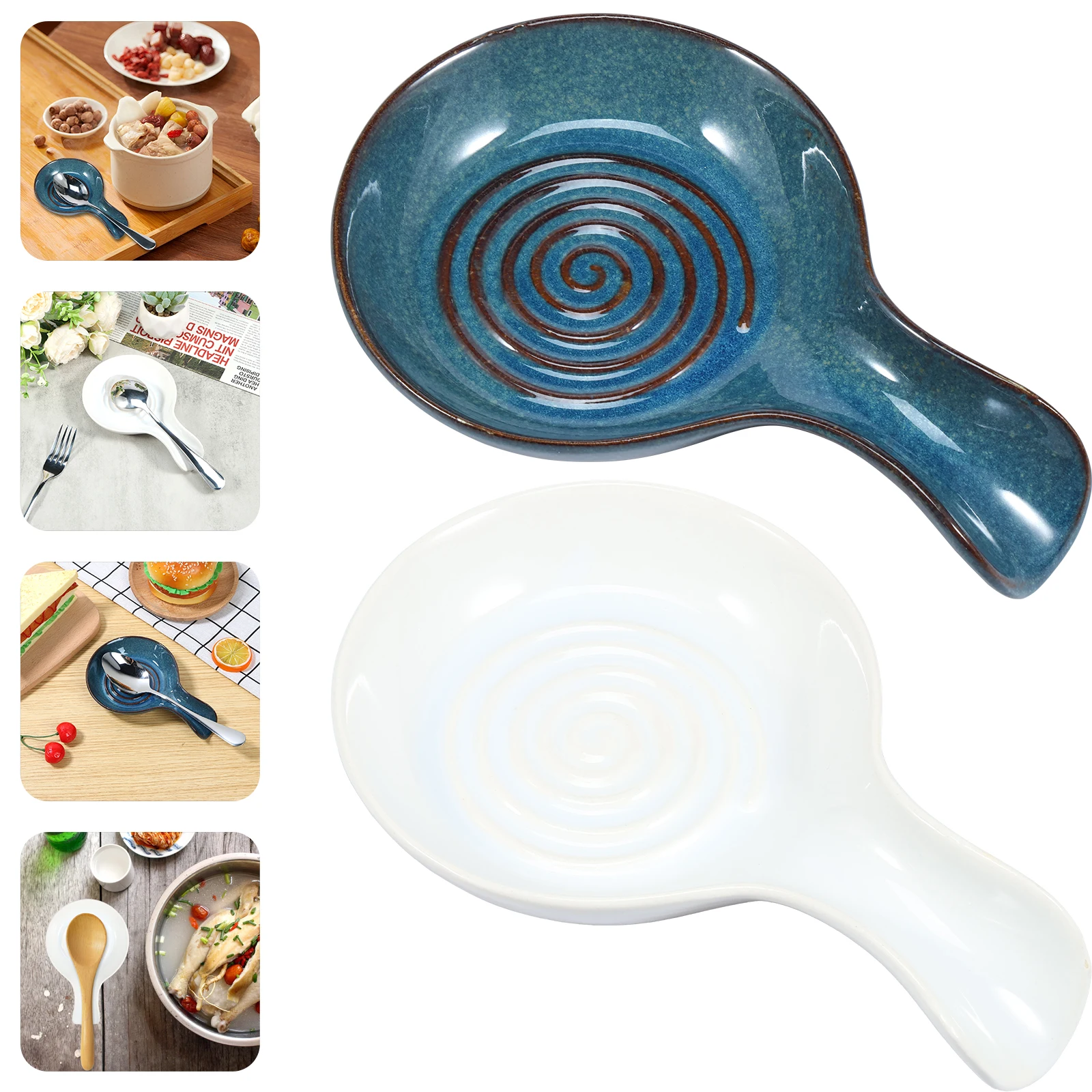 Support de cuillère en céramique T1, grand support de cuisine, pour fourchette et spatule, étagère de rangement pour ustensiles de cuisine