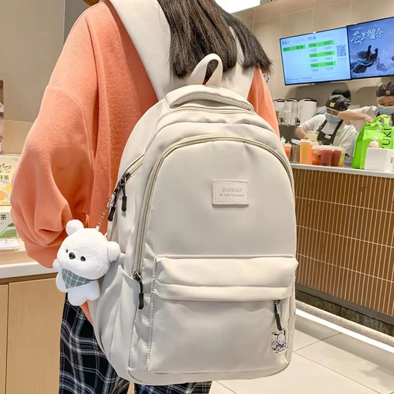 Sac à dos universitaire étanche haute capacité pour hommes et femmes, cartable pour ordinateur portable, sacs d'école pour filles mignonnes, sac de livre de voyage cool, nouvelle mode féminine
