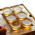 Service à thé Kung Fu en verre transparent degrés de chaleur bols chinois tasse en porcelaine