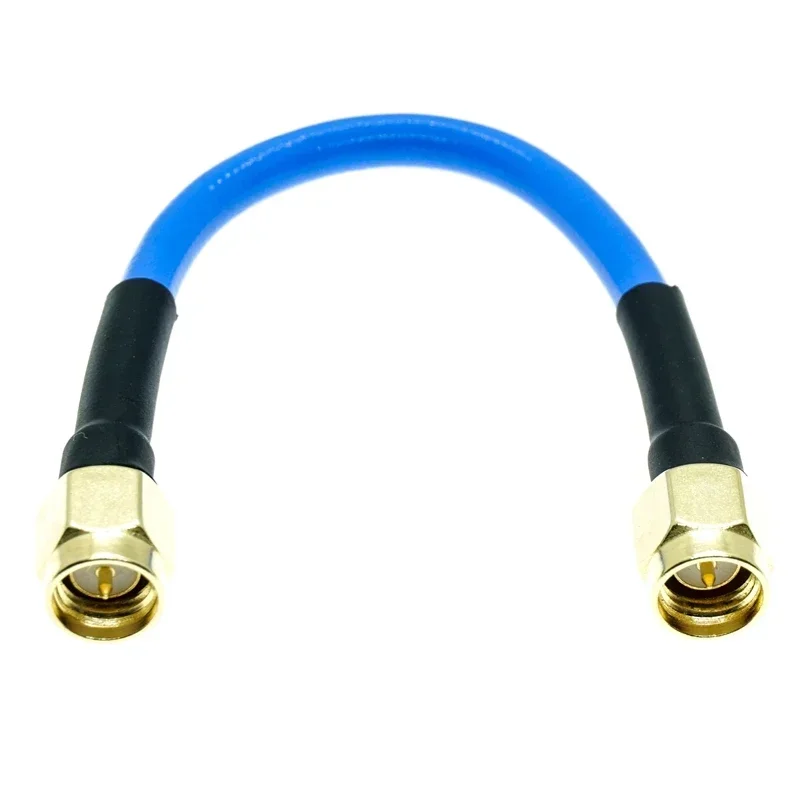 SMA-Stecker auf SMA-Stecker, Soldat RG402, RG-402, halbflexibles HF-Koax-Draht, Koaxialkabel, 0,141 Zoll, 50 Ohm, Blau Image