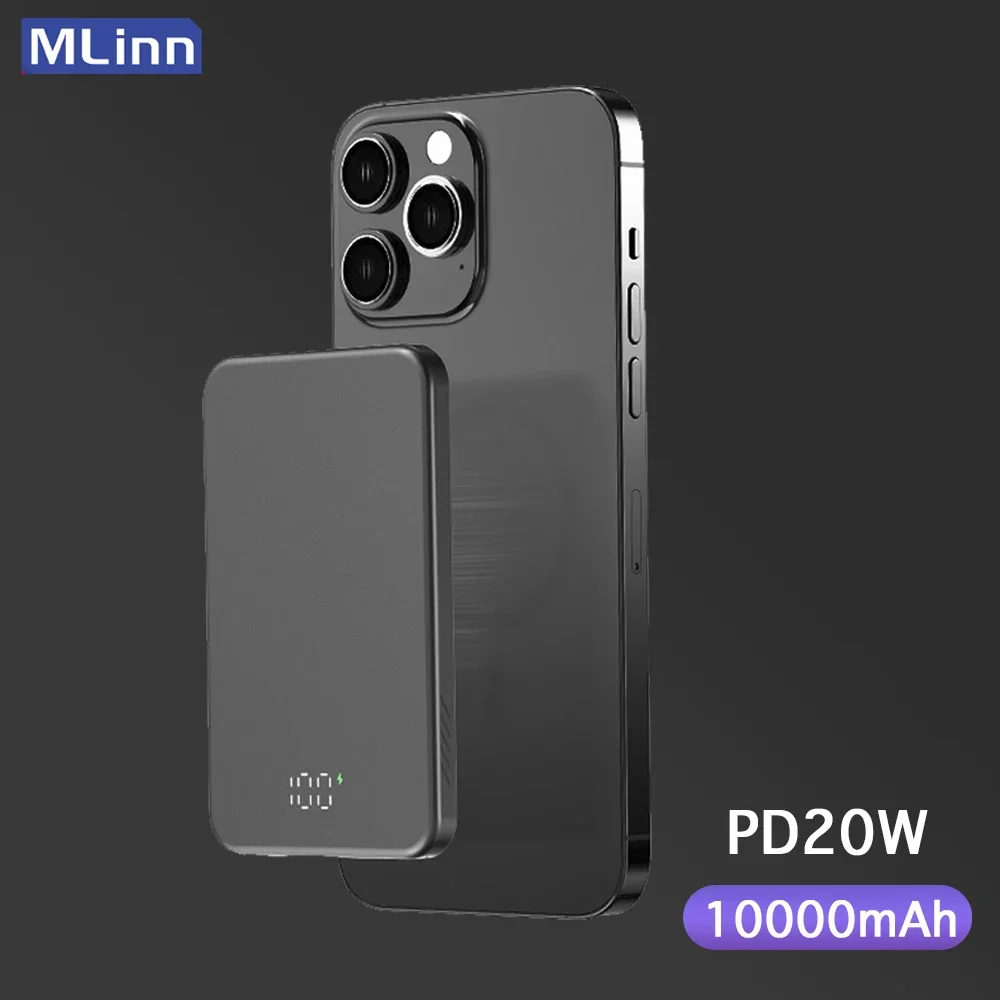 10000mAh Mini Magnetic Wireless Power Bank PD20W caricabatterie rapido sottile batteria di ricambio portatile per Magsafe iPhone 15 14 13 12 pro max
