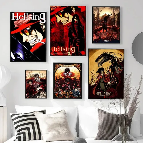 Horror Anime Hellsing ultimative gute Qualität Drucke und Poster White paper druckt Poster Kunstwerk